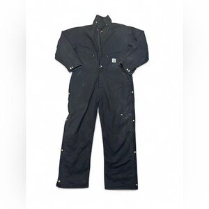 Carhartt Men’s Vintage Duck Quilt-Lined Insulated Black Coveralls Size 48